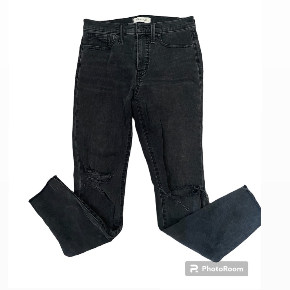 Madewell Black Jeans 9” high rise skinny size 28